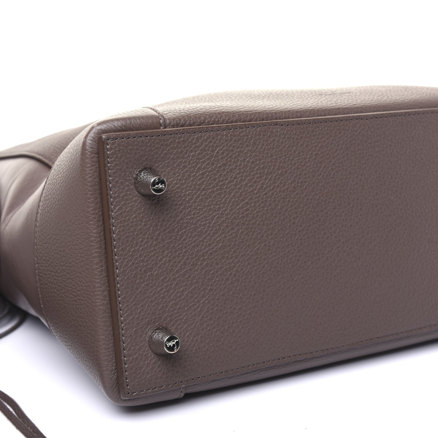 Christian Louboutin Empire Calf Spikes Fringe Eloise Hobo Grey 6 of 22