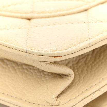 Chanel Caviar Quilted Wallet On Chain WOC Beige 16 of 17