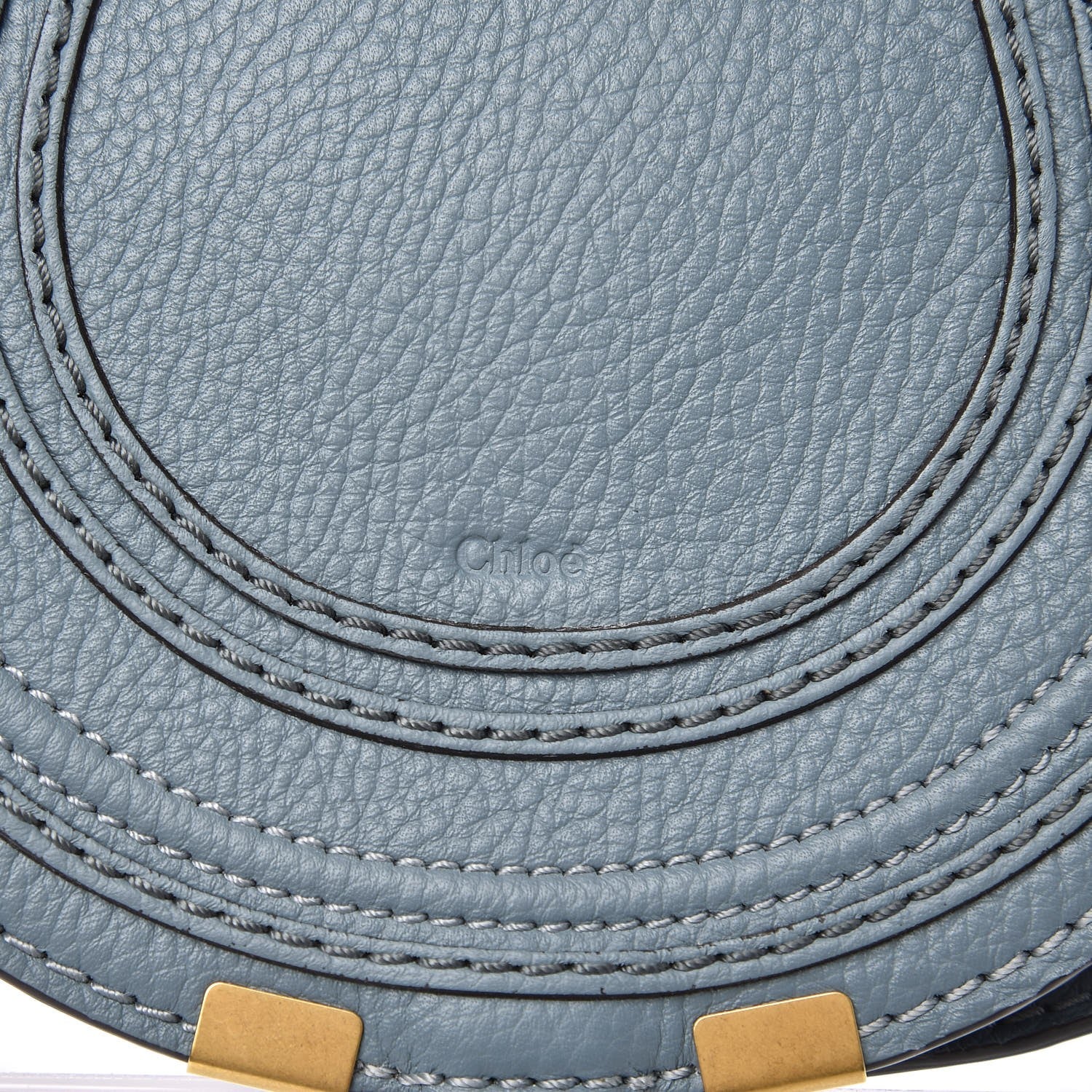 Chloe Calfskin Mini Marcie Round Crossbody Bag Cloudy Blue 8 of 8