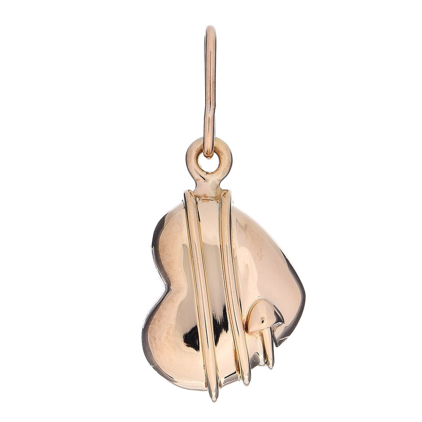 18K Yellow Gold Heart Arrow Pendant