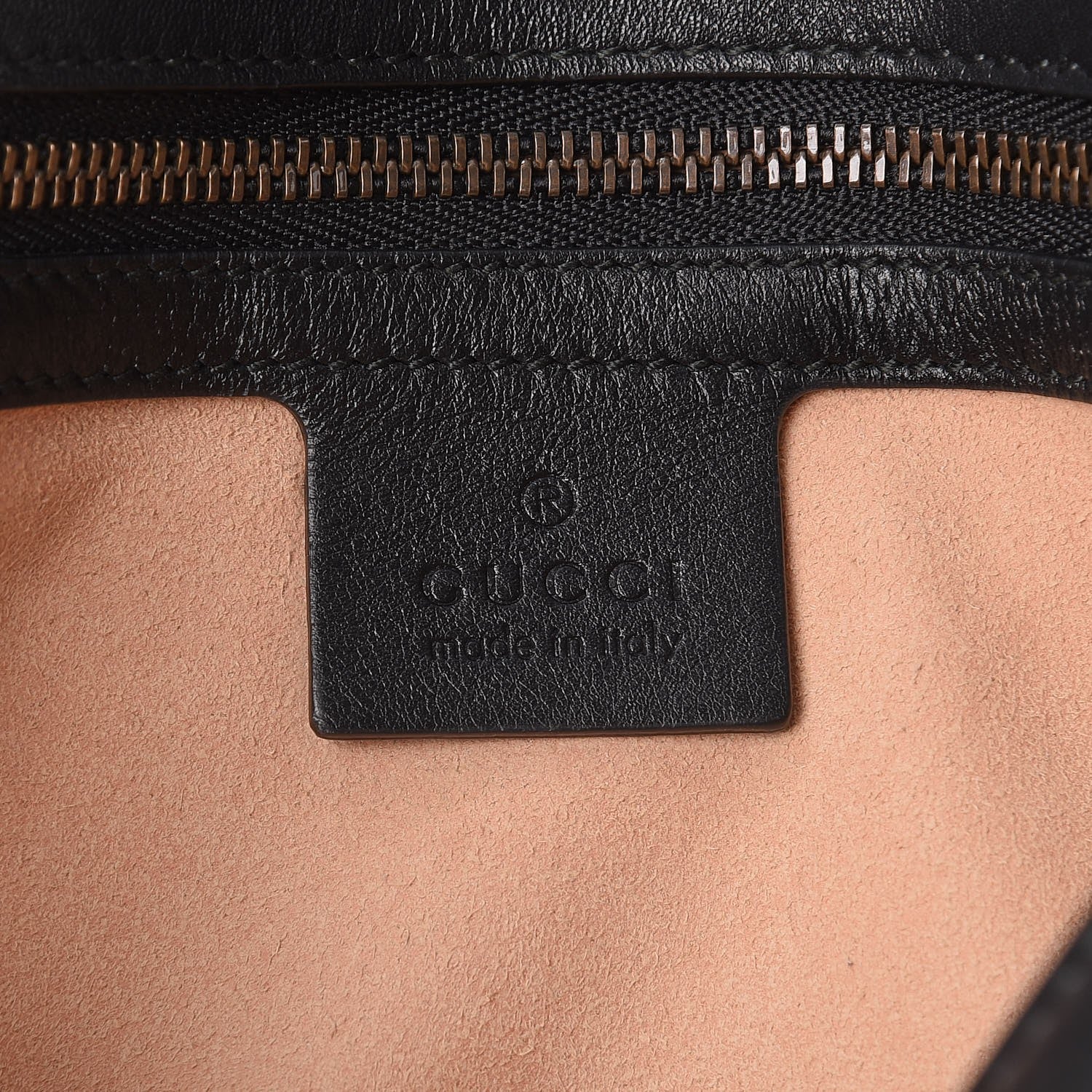 Gucci Calfskin Matelasse Small GG Marmont Shoulder Bag Black 6 of 13