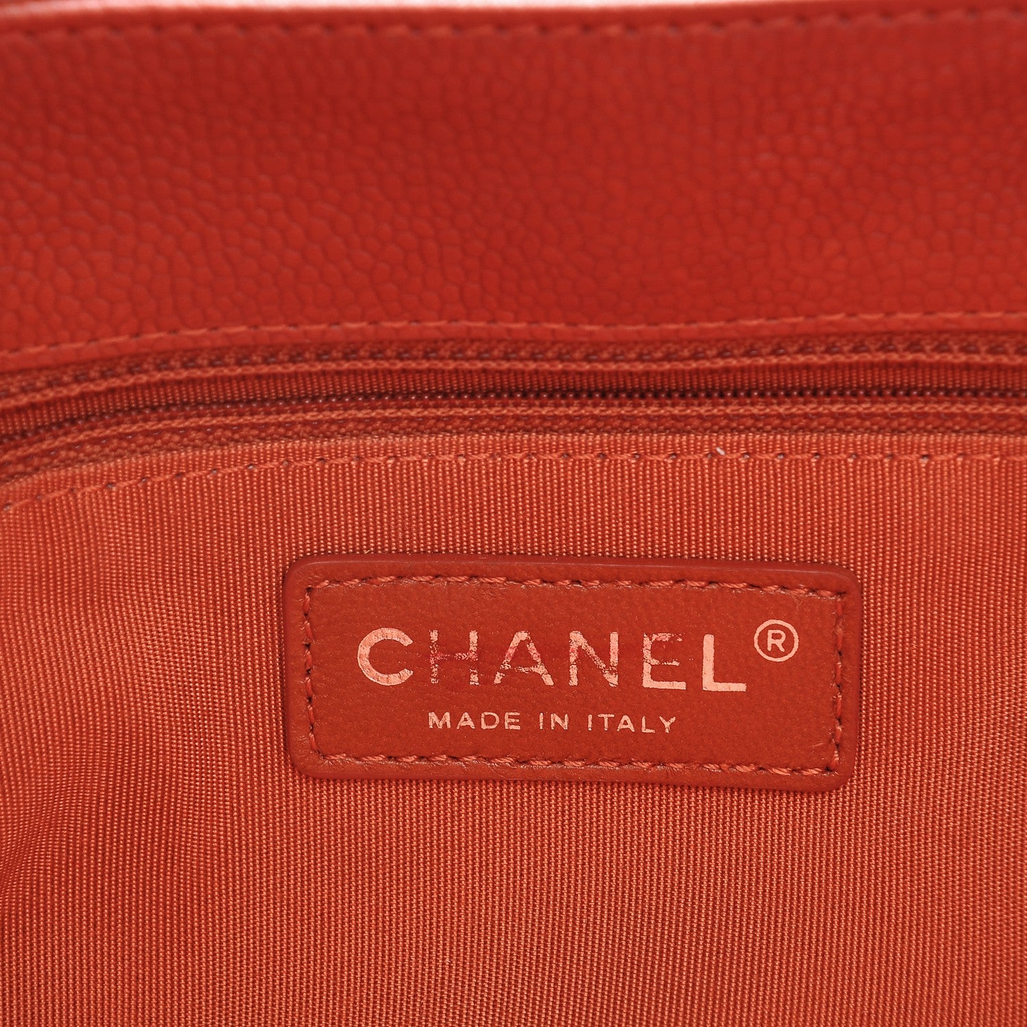Chanel Caviar Quilted Medium Rock In Rome Single Flap Dark Orange 7 of 9