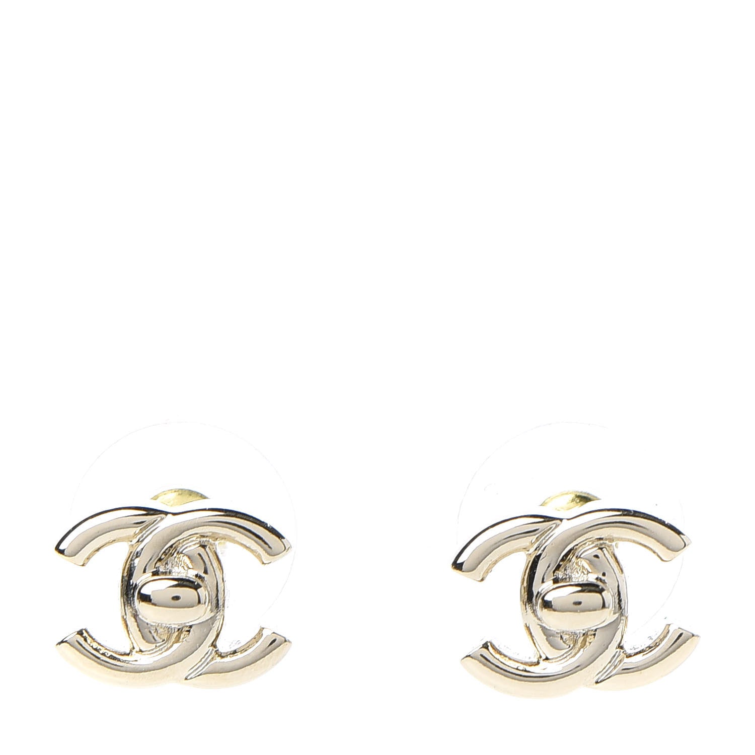 Chanel Metal CC Turnlock Earrings Gold 1 of 5