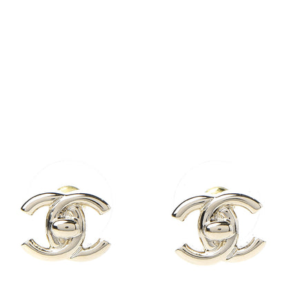 Chanel Metal CC Turnlock Earrings Gold 1 of 5