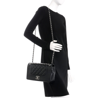 Chanel Sheepskin Quilted Vintage Mademoiselle Flap Black 2 of 7