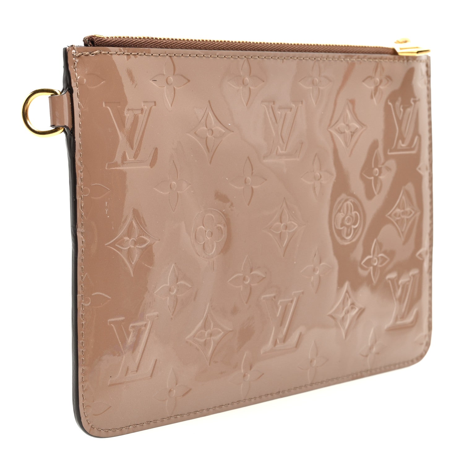 Louis Vuitton Vernis Long Beach Neverfull PM Pochette Taupe Glace 3 of 6