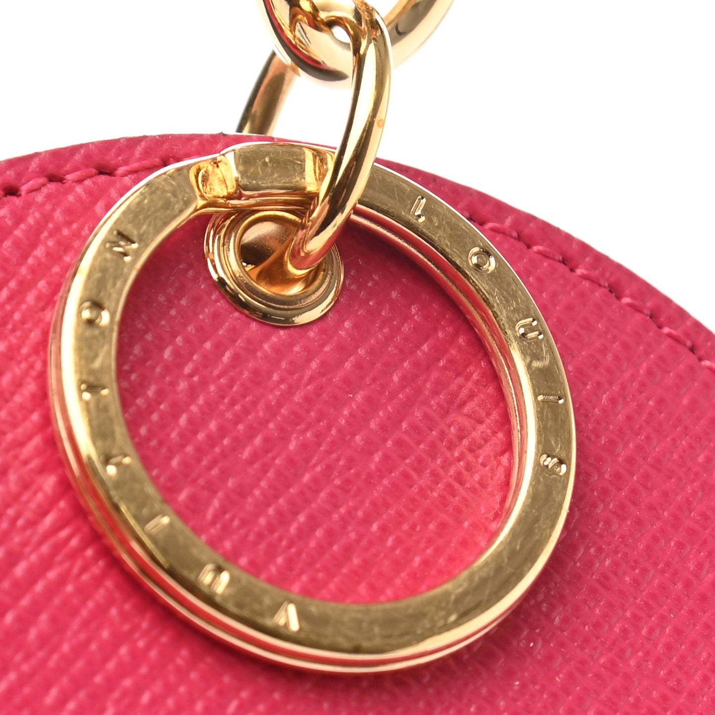 Damier Azur 2021 Christmas Animation Hollywood Bag Charm Key Ring Fuchsia