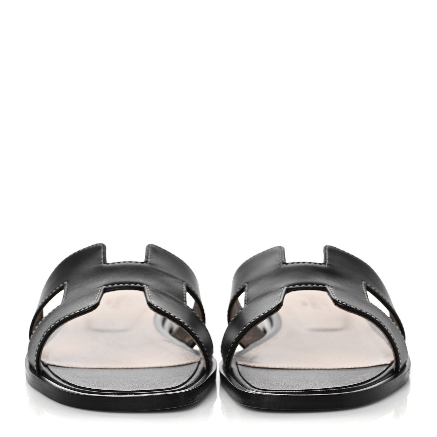 Box Calfskin Oran Sandals 36 Black