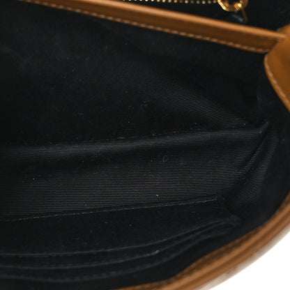 Saint Laurent Calfskin Y Quilted Monogram Toy Loulou Crossbody Bag Dark Natural 7 of 9