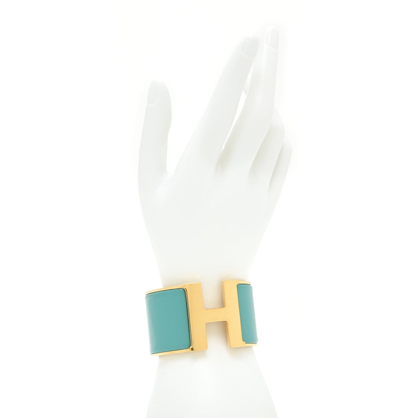 Enamel Extra Wide Clic Clac H Bracelet PM Emeraude