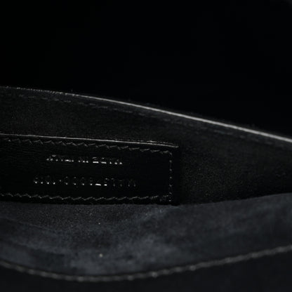 Saint Laurent Canvas Calfskin Medium Classic Monogram Cassandra Top Handle Natural Black 7 of 13