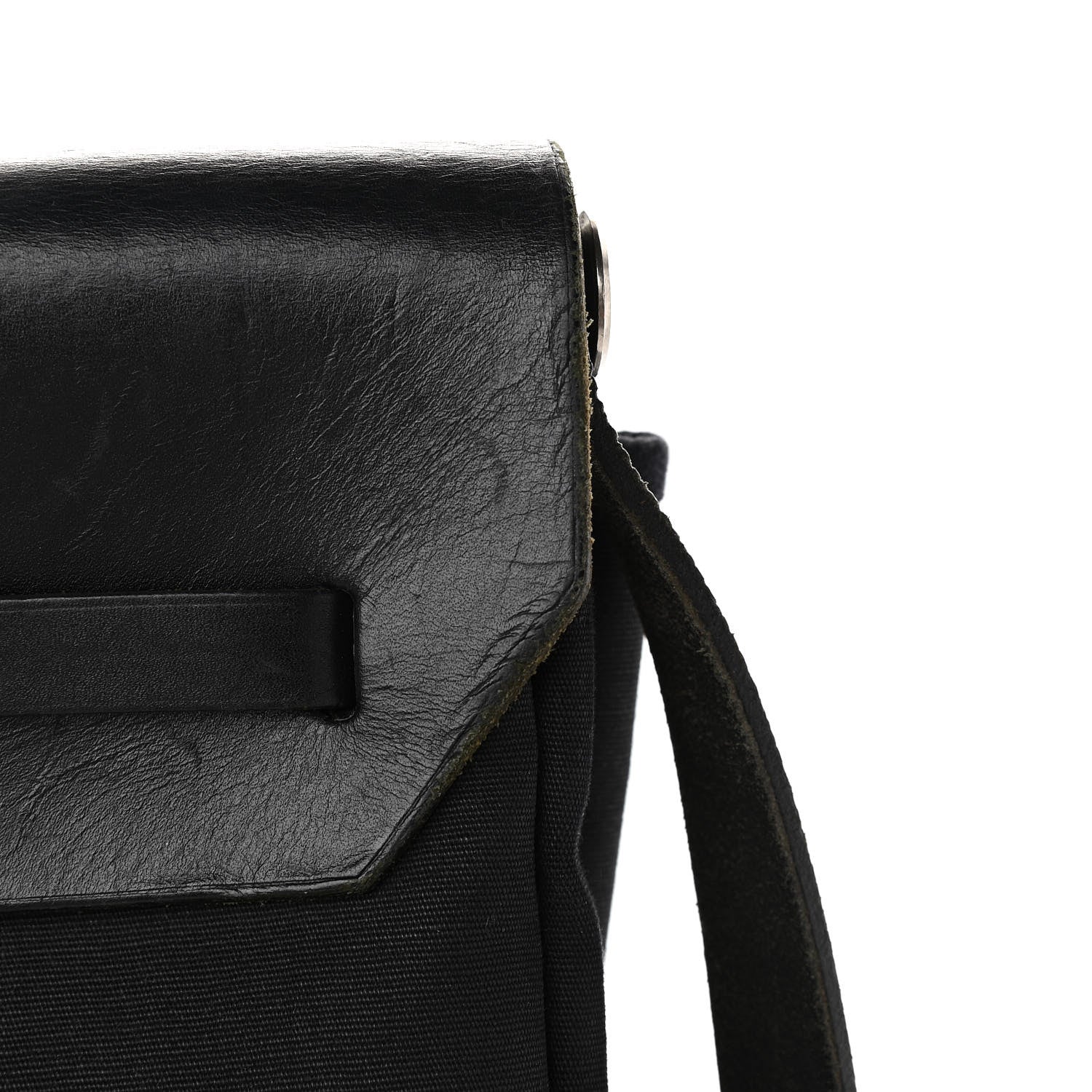 Hermes Toile Vache Calfskin Herbag 40 GM Black 12 of 17