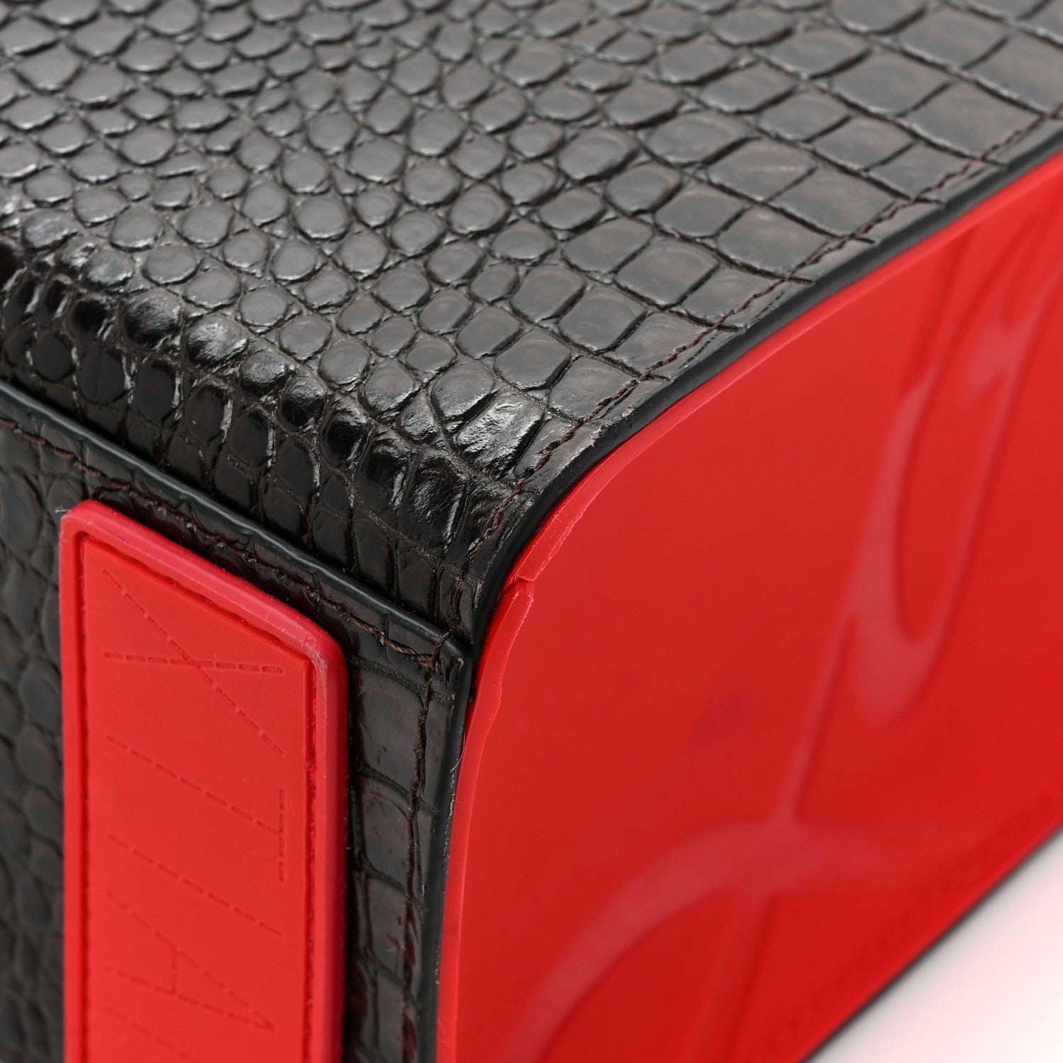 Christian Louboutin Calfskin Crocodile Embossed Ruistote Tote Expresso 10 of 10
