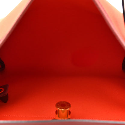Hermes Vache Hunter Toile Herbag Zip Retourne 31 PM Orange Mecano Rouge H 6 of 15