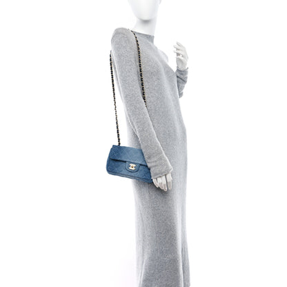 Chanel Washed Denim Quilted Mini Rectangular Flap Blue 2 of 9