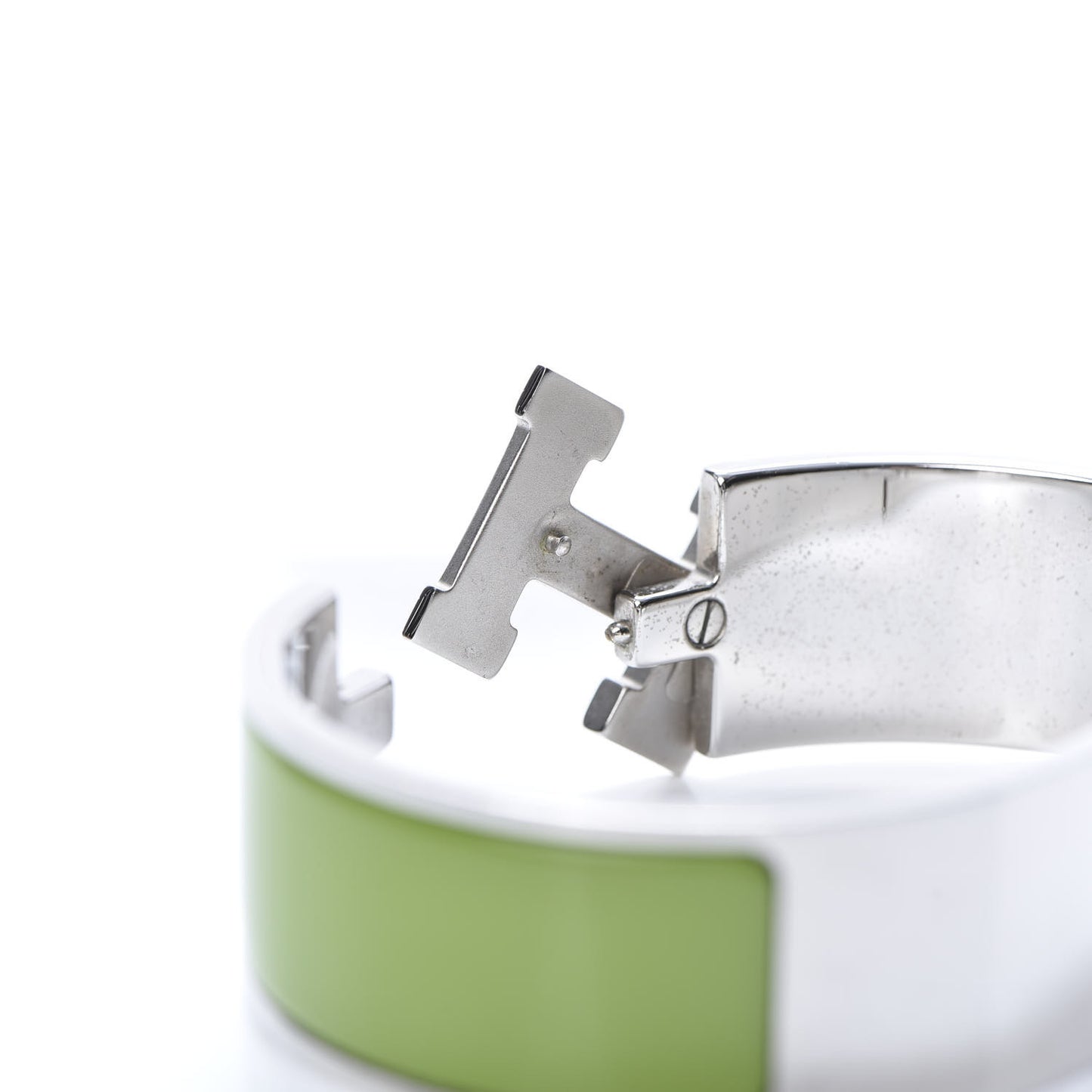 Enamel Wide Clic Clac H Bracelet PM Vert Anis