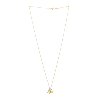 Tiffany 18K Yellow Gold Lock and Key Pendant Necklace 3 of 6