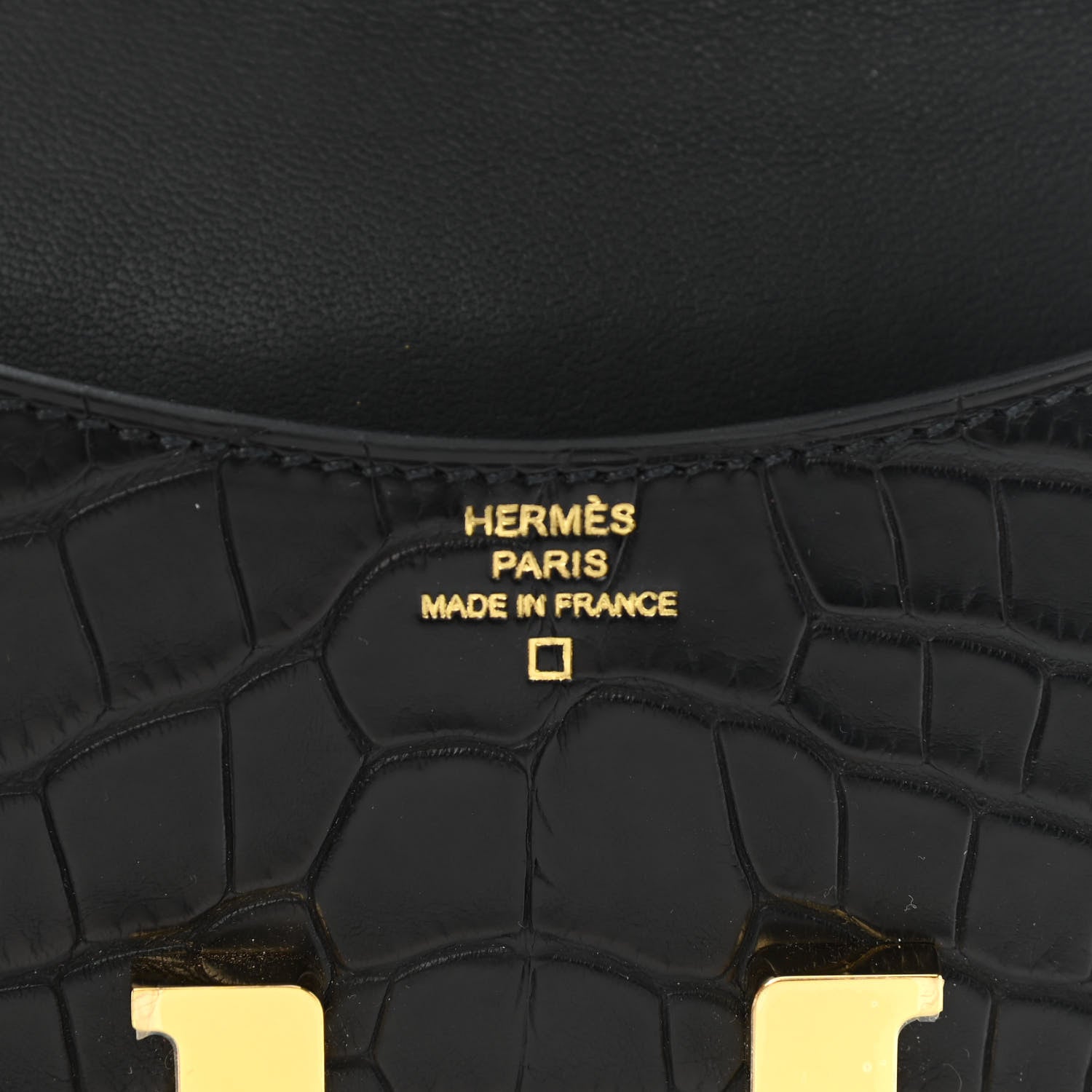 Hermes Matte Alligator Constance Slim Wallet Black 8 of 10
