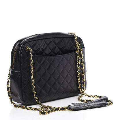 Chanel Lambskin Quilted Shoulder Bag Navy Blue 3 of 18