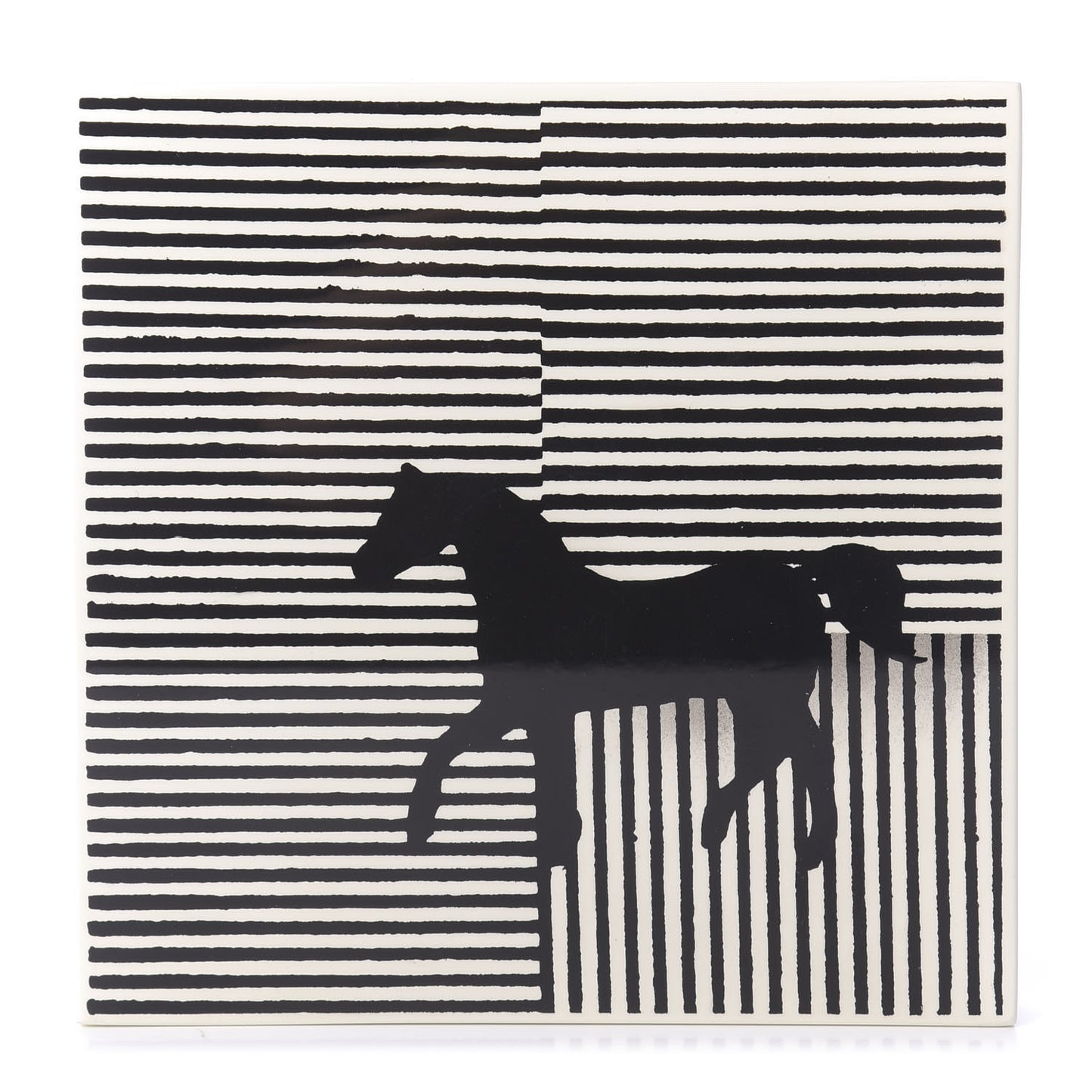 Lacquered Wood Small Un Cavallo Decorative Box