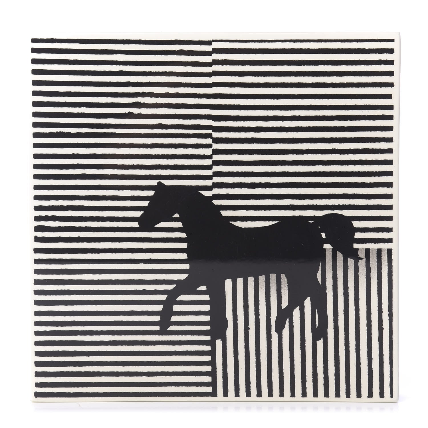 Hermes Lacquered Wood Small Un Cavallo Decorative Box 1 of 8
