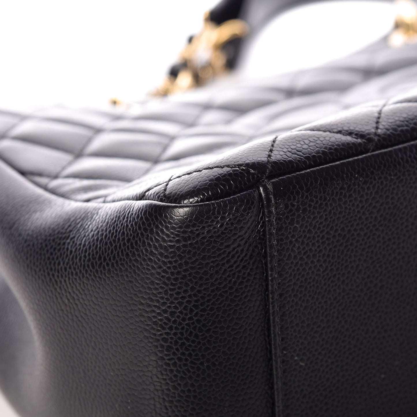 Caviar Quilted Grand Shopping Tote GST Black