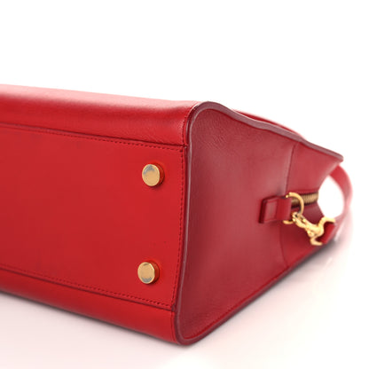 Saint Laurent Calfskin Small Monogram Cabas Lipstick Red 9 of 9