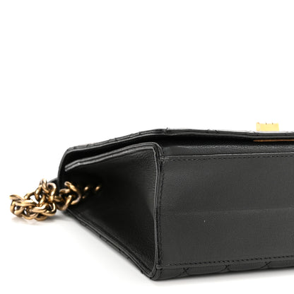 Chanel Goatskin Quilted Large Rita Top Handle Flap Black 9 of 14