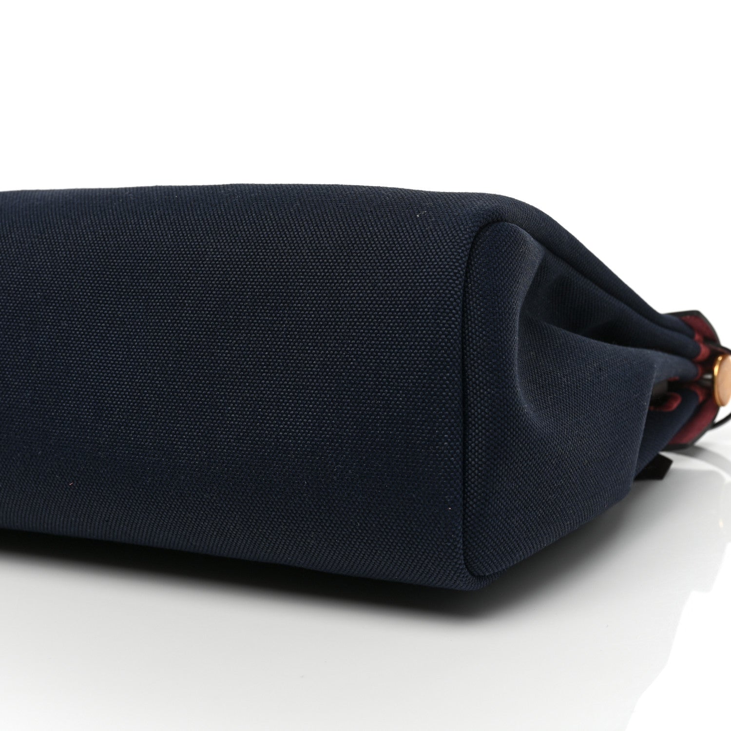 Hermes Toile Militaire Vache Hunter Herbag Zip Retourne 31 PM Rouge Sellier Bleu Marine 9 of 9