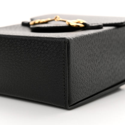 Gucci Boarded Plutone Calfskin Mini Horsebit 1955 Crossbody Bag Black 10 of 11