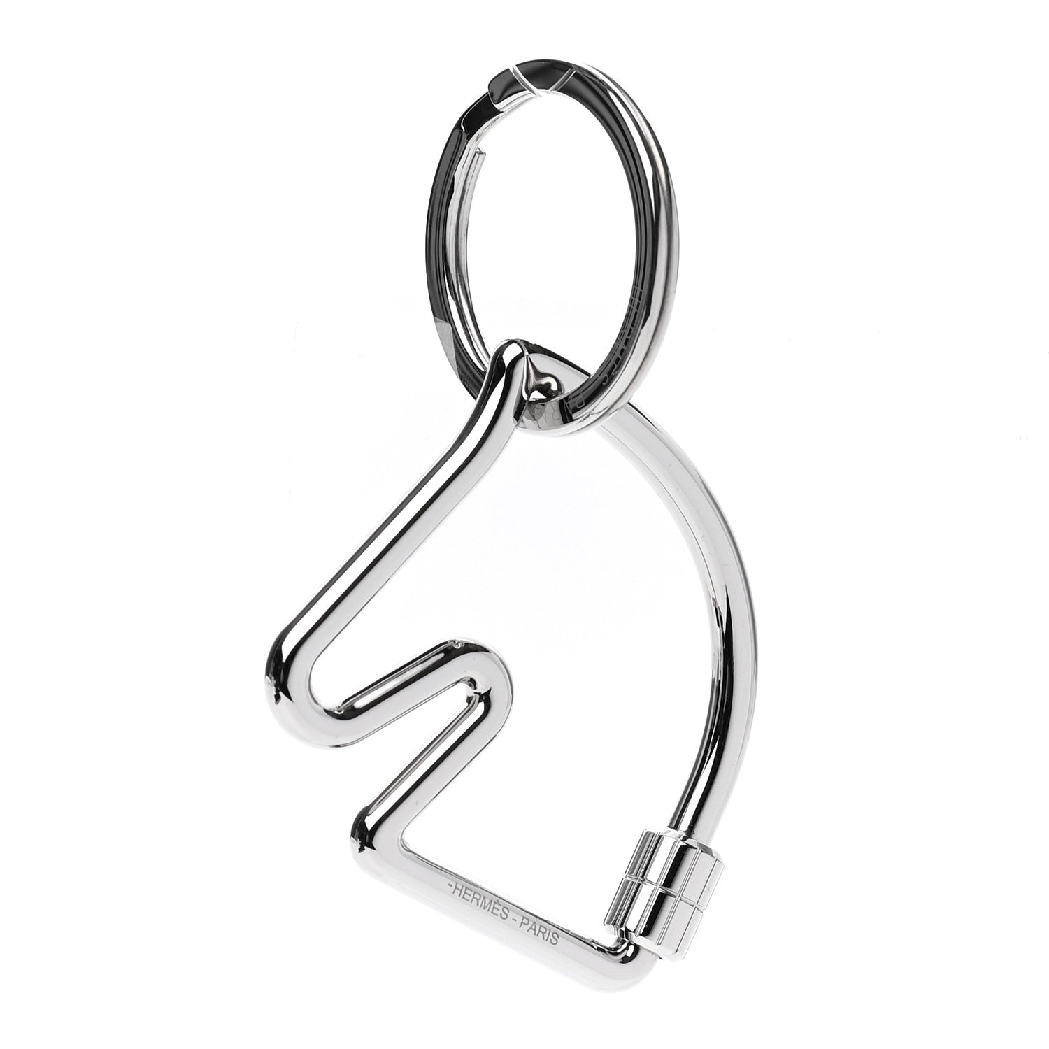 Hermes Palladium Cheval Key Ring 1 of 3