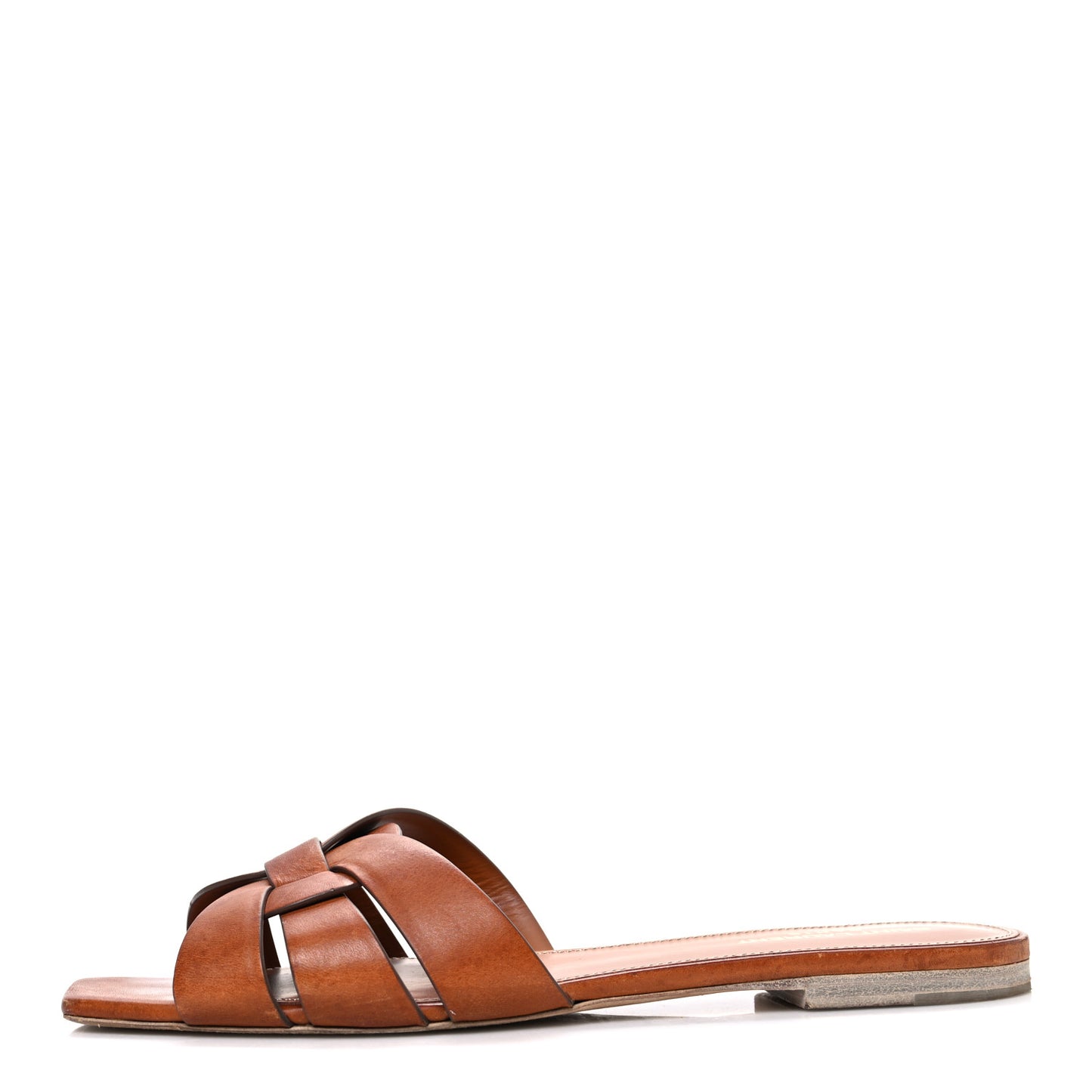 Calfskin Tribute 05 Slide Sandals 40 Amber