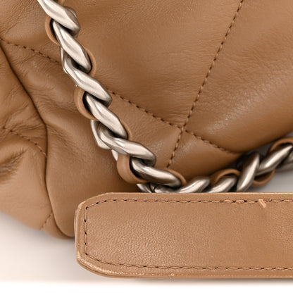 Chanel Lambskin Quilted Large Chanel 19 Flap Beige 11 of 11