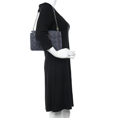 Christian Dior Tweed Cannage Lady D-Joy Blue 2 of 10