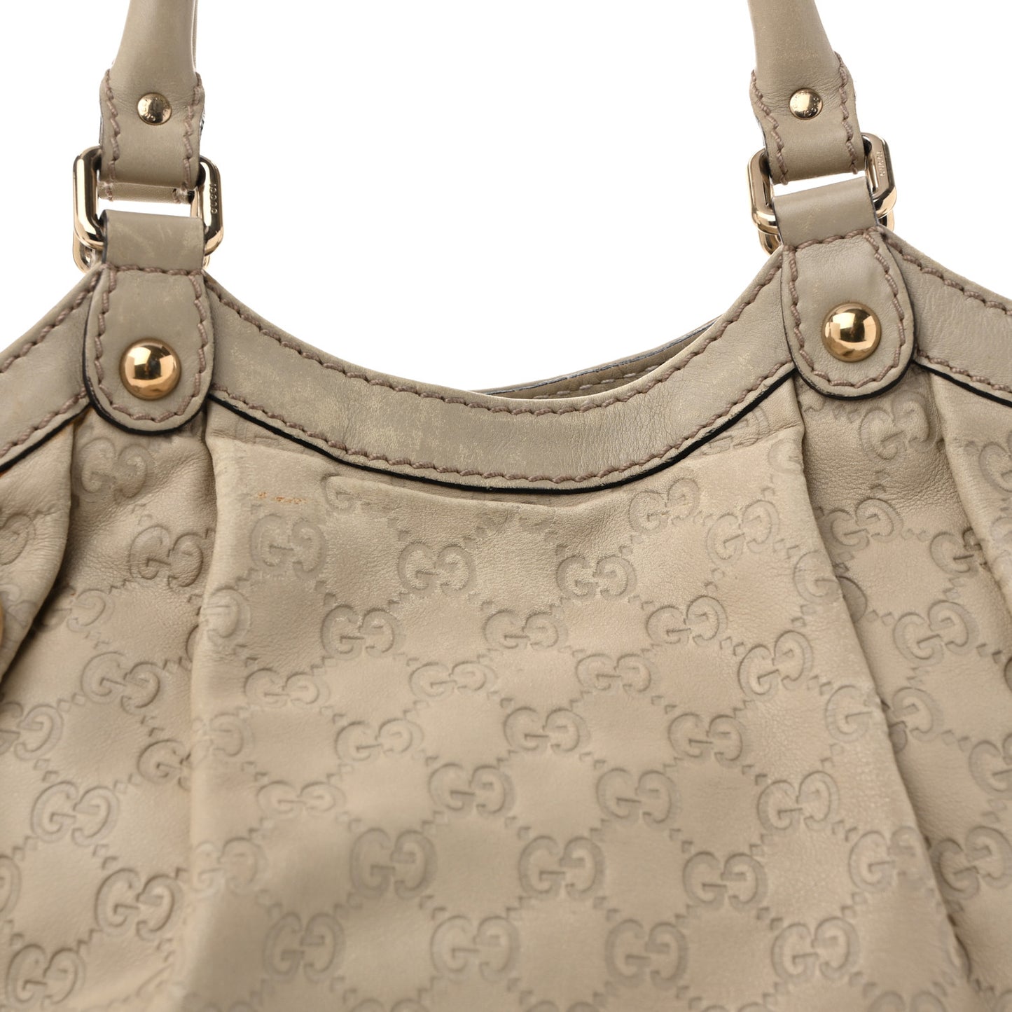 Guccissima Medium Sukey Tote Mystic White