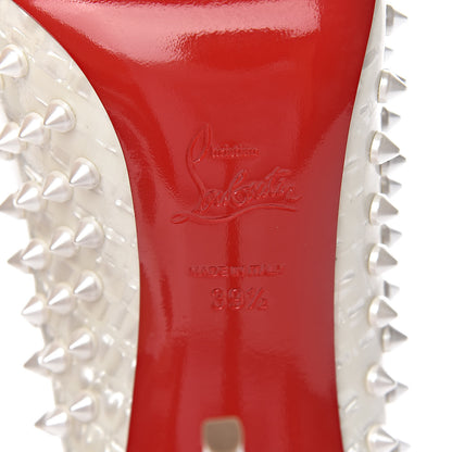 Christian Louboutin Patent Follies Spikes 100 Pumps 39.5 White 6 of 8