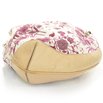 Gucci Canvas Floral Flora Peggy Bamboo Top Handle Hobo 5 of 10