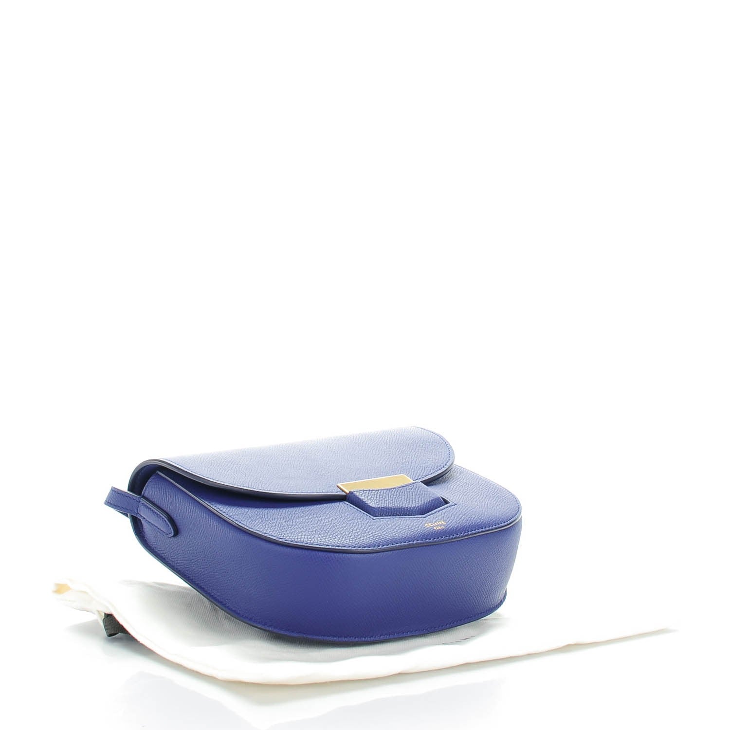 Celine Grained Calfskin Small Trotteur Indigo 4 of 8