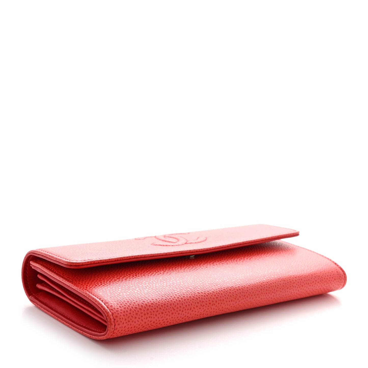 Caviar Timeless CC Large Flap Wallet Red