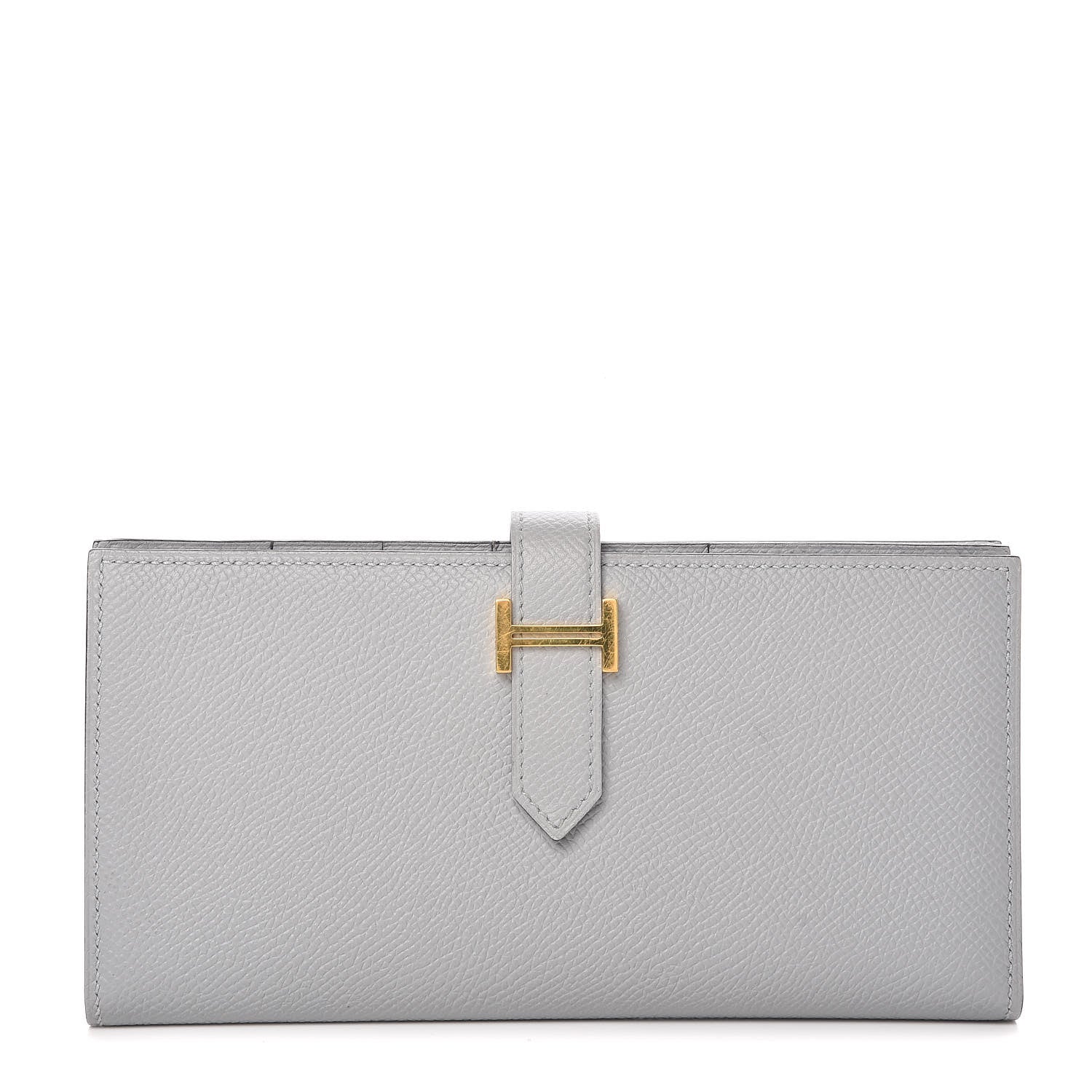 Hermes Epsom Bearn Gusset Wallet Gris Mouette 1 of 8