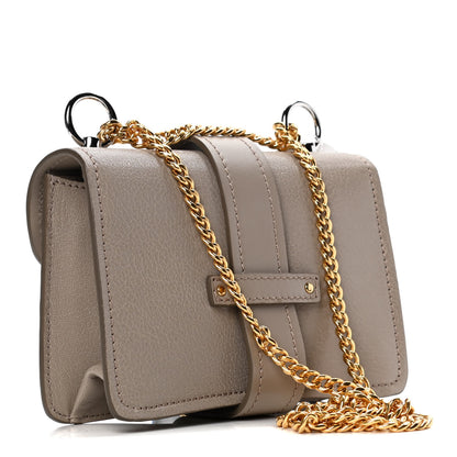 Chloe Shiny Goatskin Calfskin Aby Chain Shoulder Bag Motty Grey 3 of 7