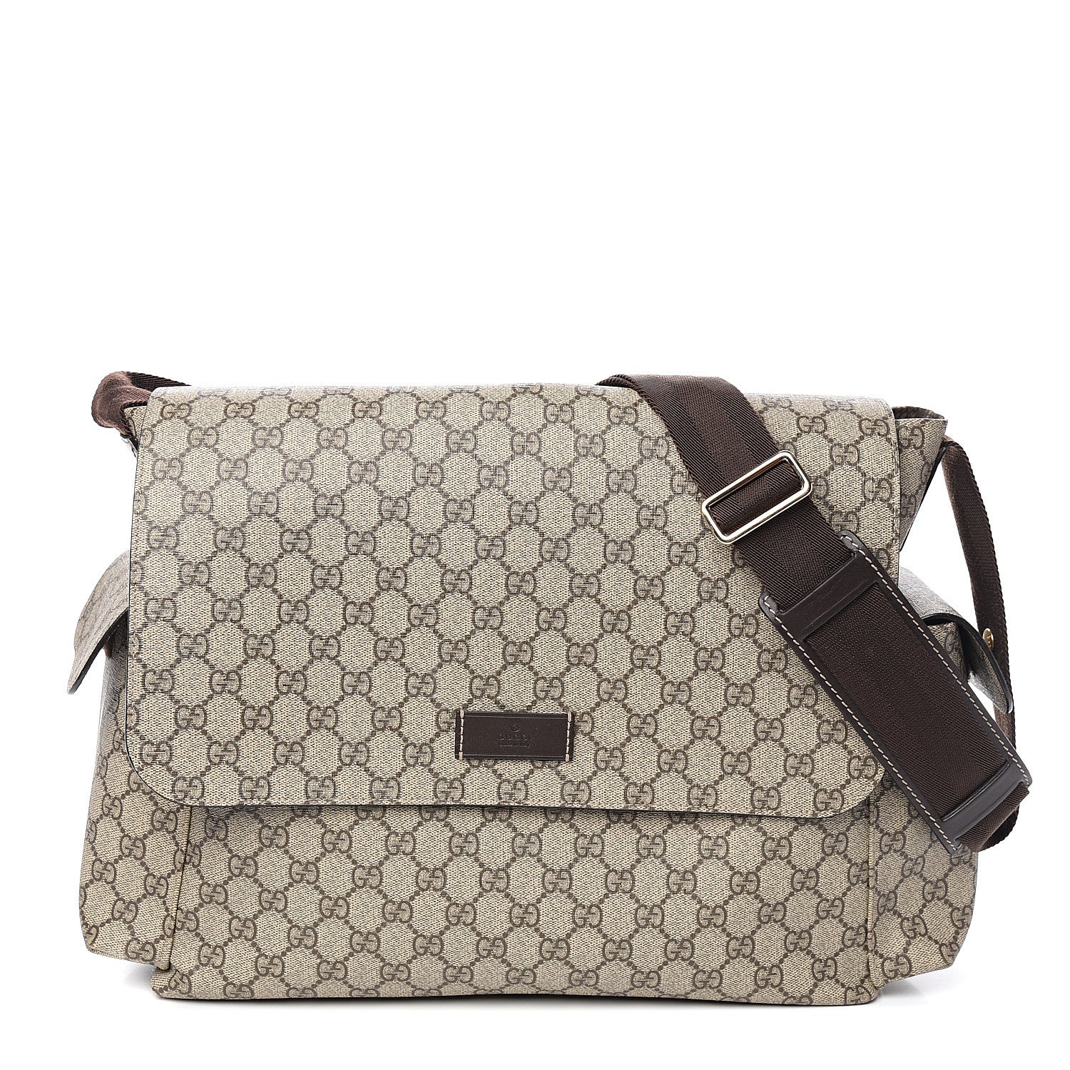 Gucci GG Plus Monogram Messenger Diaper Bag Dark Brown 1 of 10