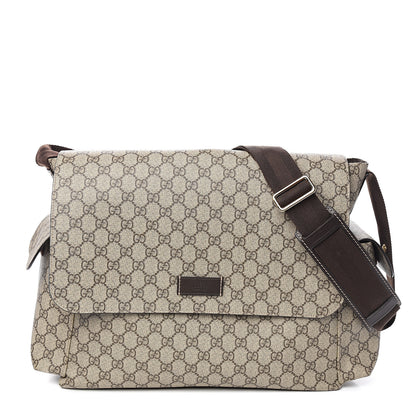 Gucci GG Plus Monogram Messenger Diaper Bag Dark Brown 1 of 10