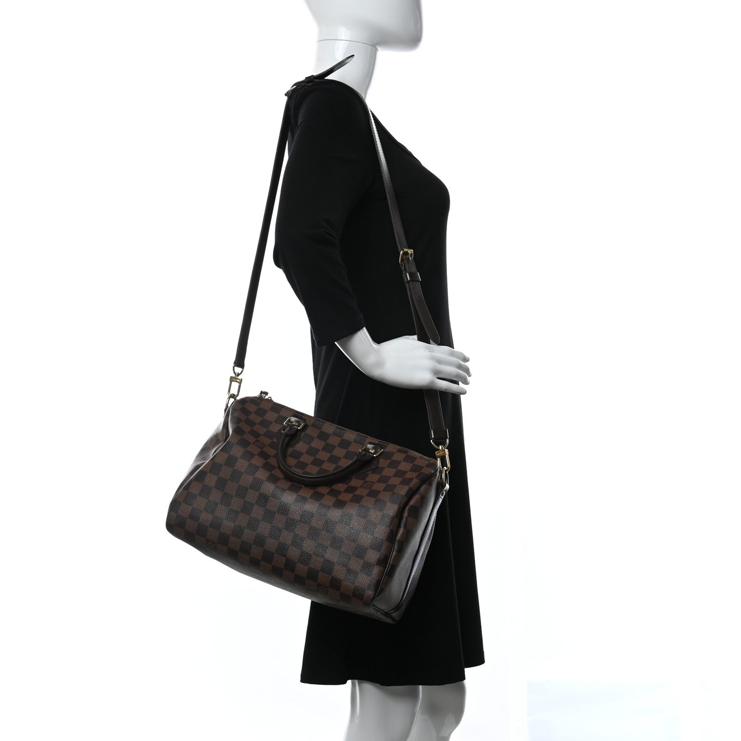 Louis Vuitton Damier Ebene Speedy Bandouliere 30 2 of 13