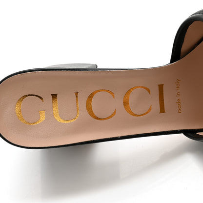 Gucci Nappa Matelasse GG Marmont 55mm Slide Sandals 38 Black 6 of 10