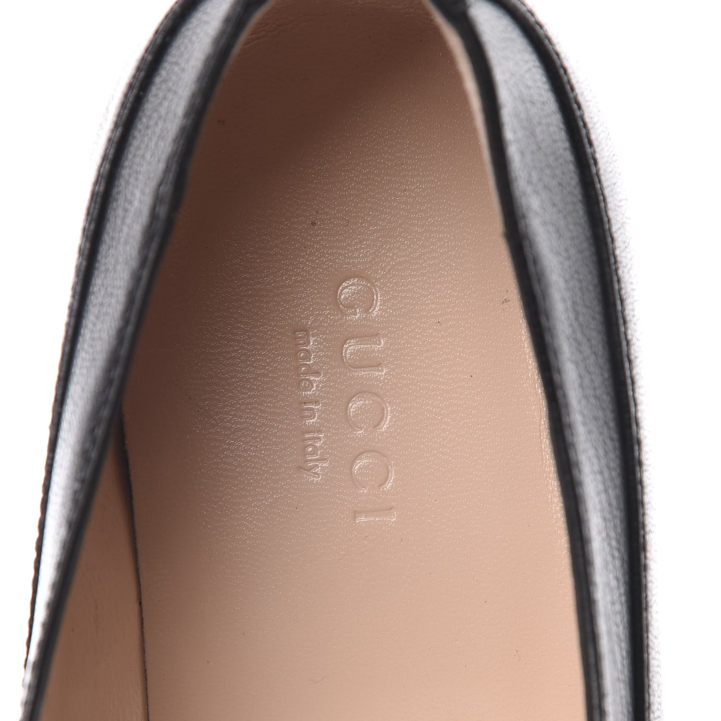 Goatskin Womens Chain Mid-Heel Loafers 36.5 Black