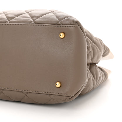 Chanel Calfskin Quilted Large Soft Elegance Tote Beige 10 of 14