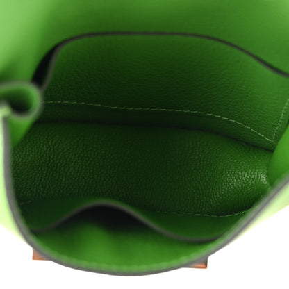 Hermes Evercolor Bi-Color Constance Slim Wallet Vert Yucca Mauve Pale 6 of 10