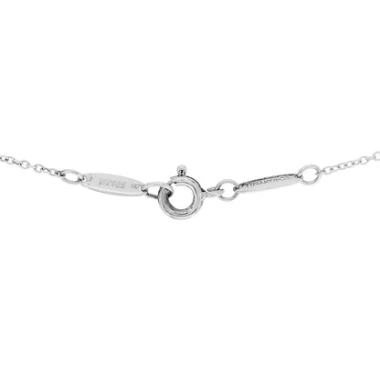 Tiffany Sterling Silver Diamond Elsa Peretti Letter E Pendant Necklace 4 of 4