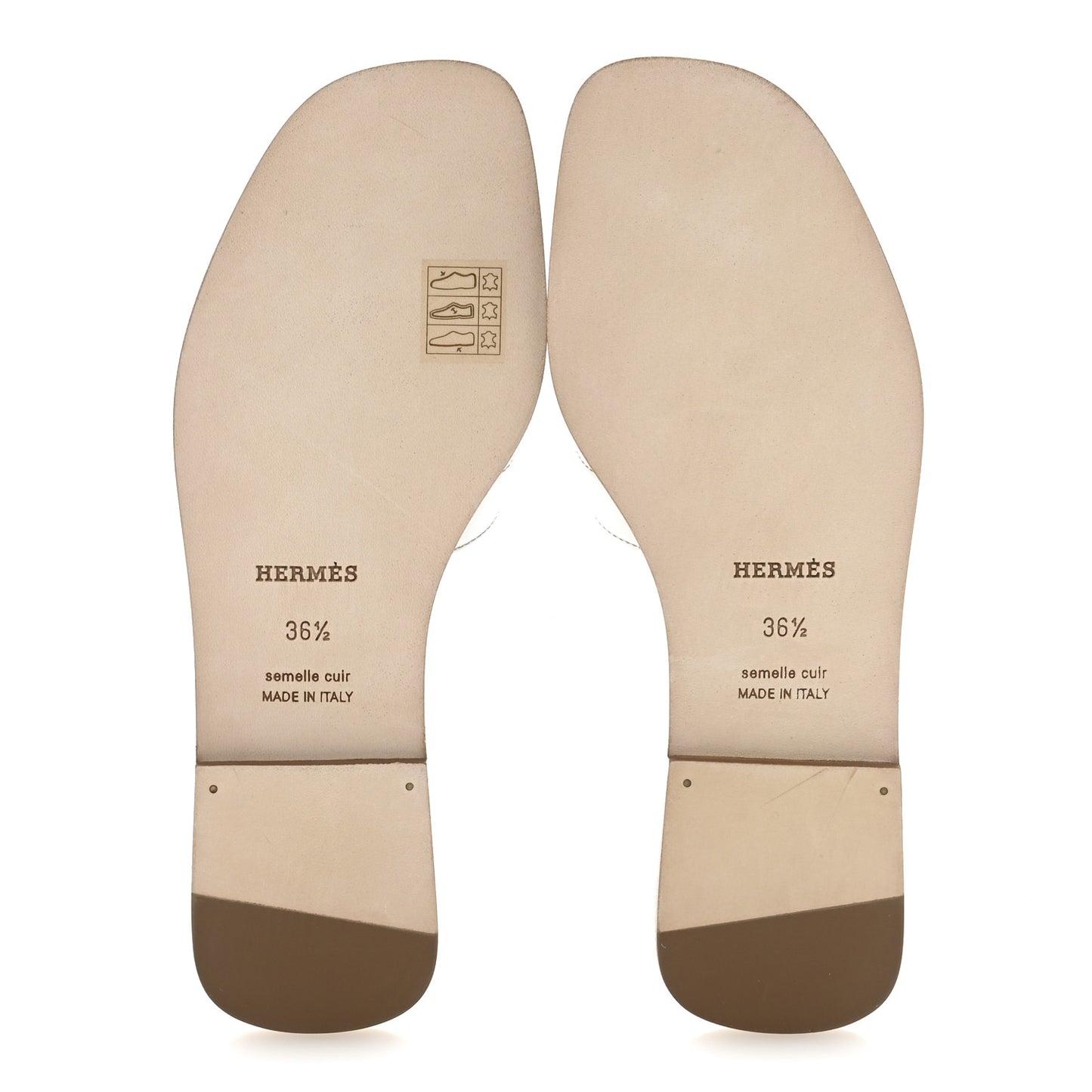 Box Calfskin Oran Sandals 36.5 White